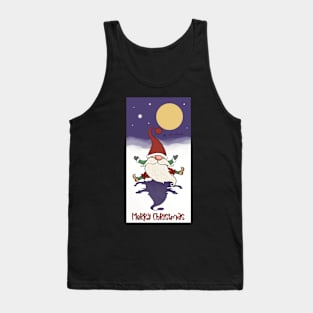 Happy Santa in the fullmoon light 2 Tank Top